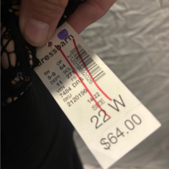 NWT R&M Richards Black Lace Dress size 22W - Picture 3 of 3